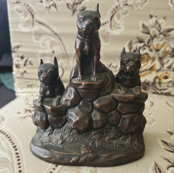 Antique Bronze Boston Terrier Bookends *READ DESCRIPTION* - Picture 9 of 14